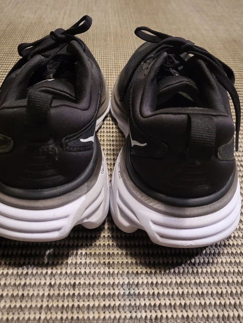 Hoka Bondi 8 Black White Max Cushion Running Shoes Womens 6.5 B